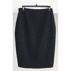 Eileen Fisher - Washable Wool Crepe Knee Length Skirt, Black, XS   **The OG**